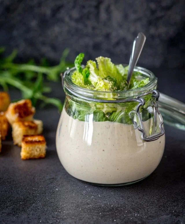 Homemade Creamy Caesar Salad Dressing
