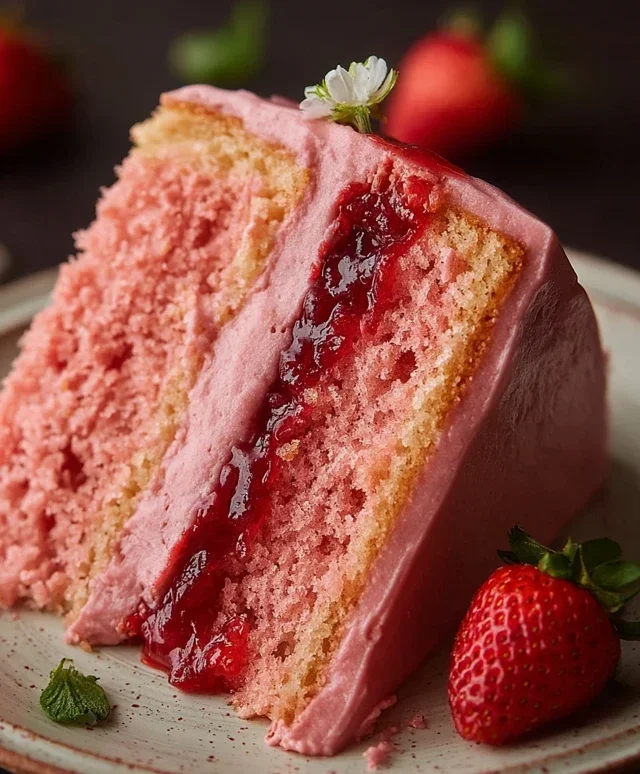 Small-batch Vegan Strawberry Cake