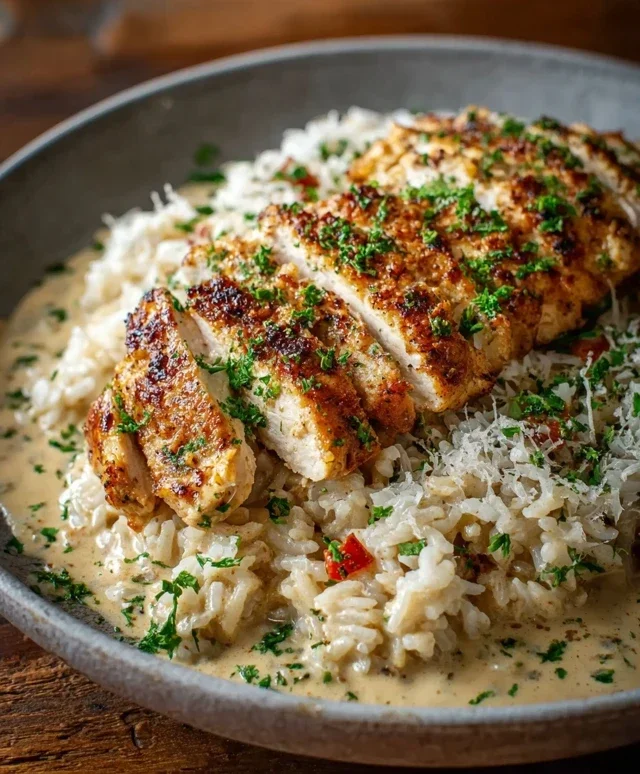 High Protein Creamy Cajun Chicken Rice