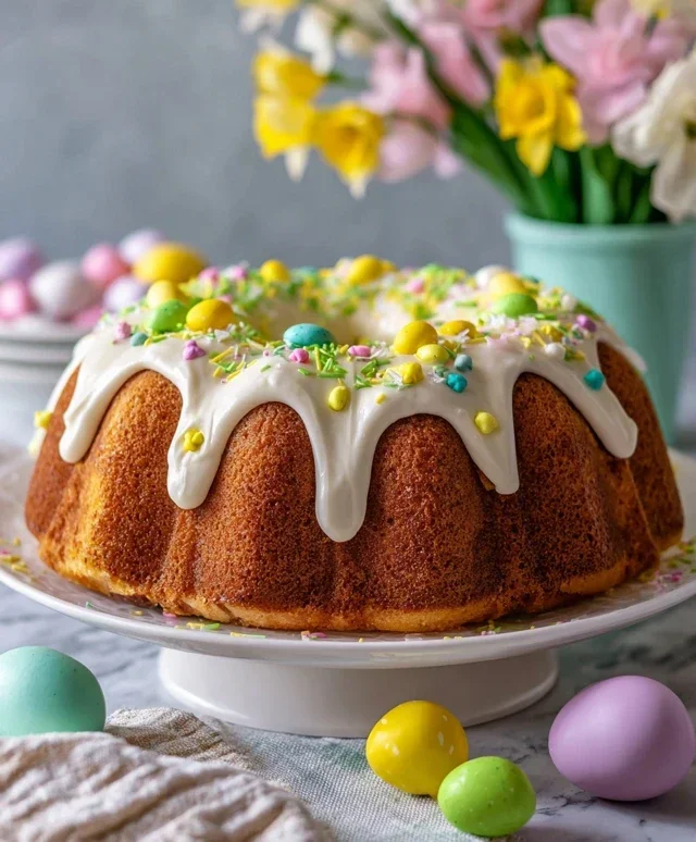 Easter Basket Bundt Cake Recipe (Easy Spring Dessert!)