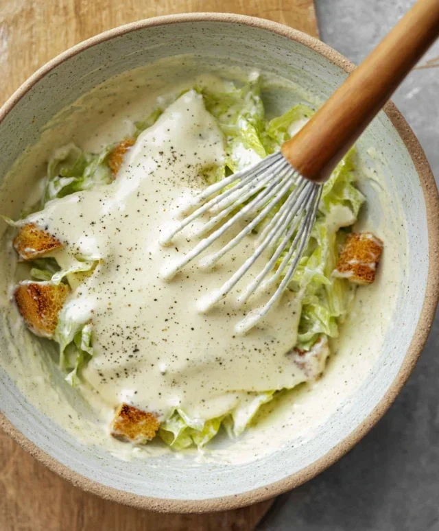 Caesar Salad Dressing (Classic, Creamy & 5 Minutes) 🥗