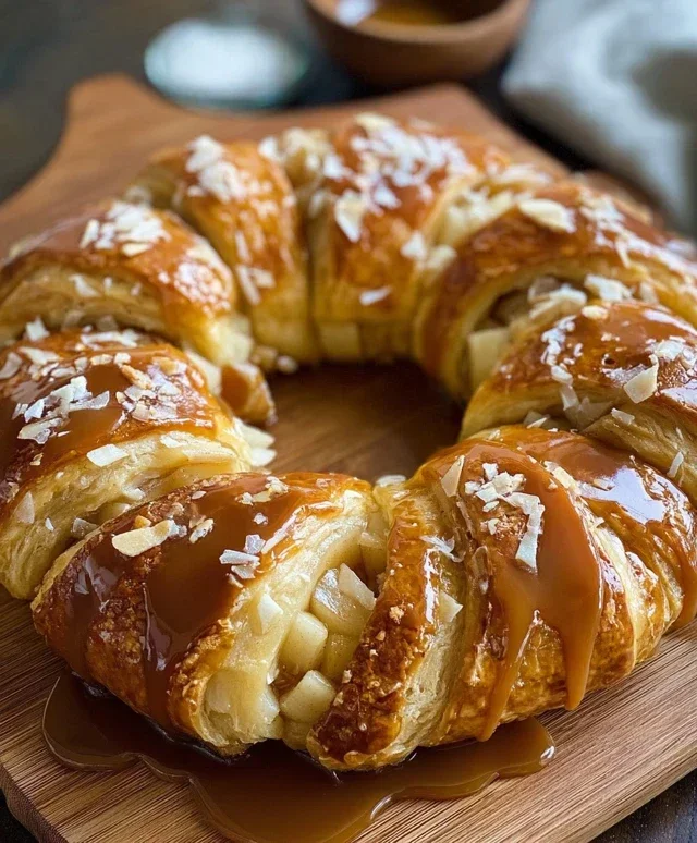 Caramel Apple Cream Cheese Crescent Ring