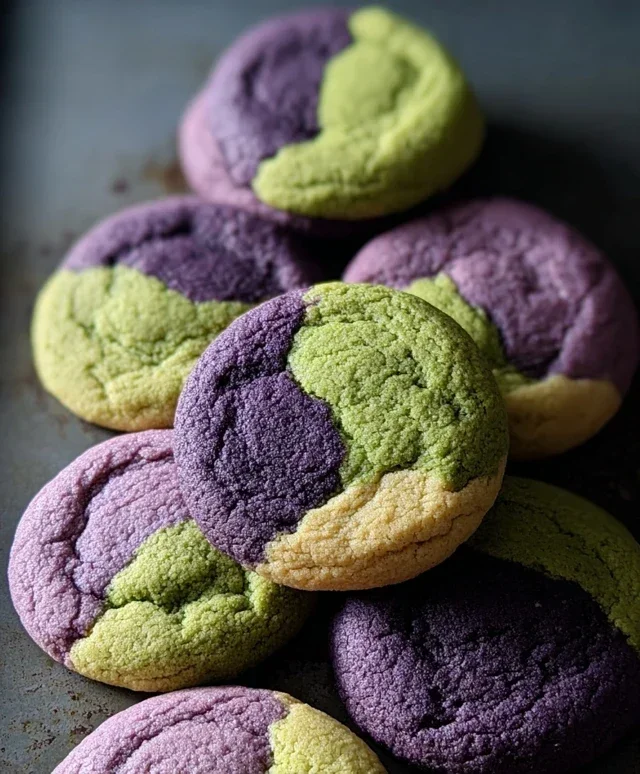 Matcha Ube Cookies