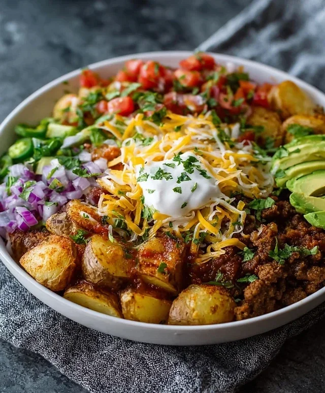 Loaded Potato Taco Bowl