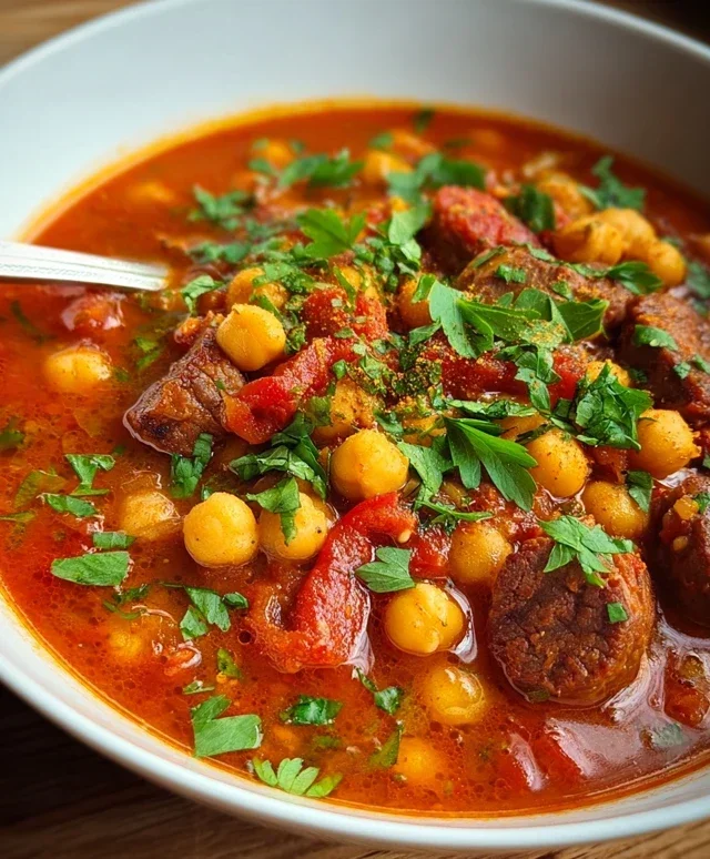 Beef Beef Chorizo Chickpea Stew