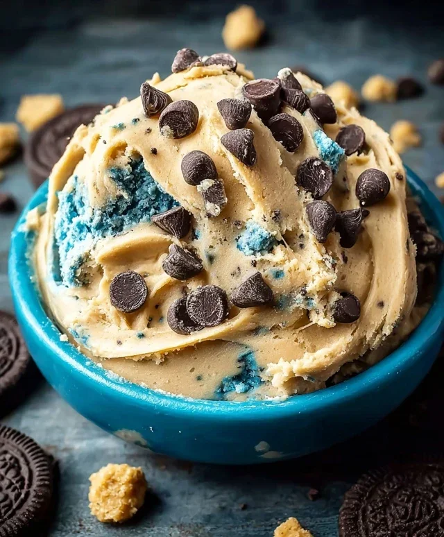 Cookie Monster Edible Cookie Dough