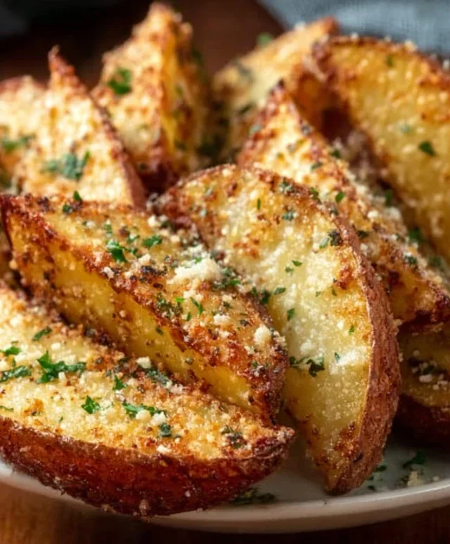 Baked Garlic Parmesan Potato Wedges