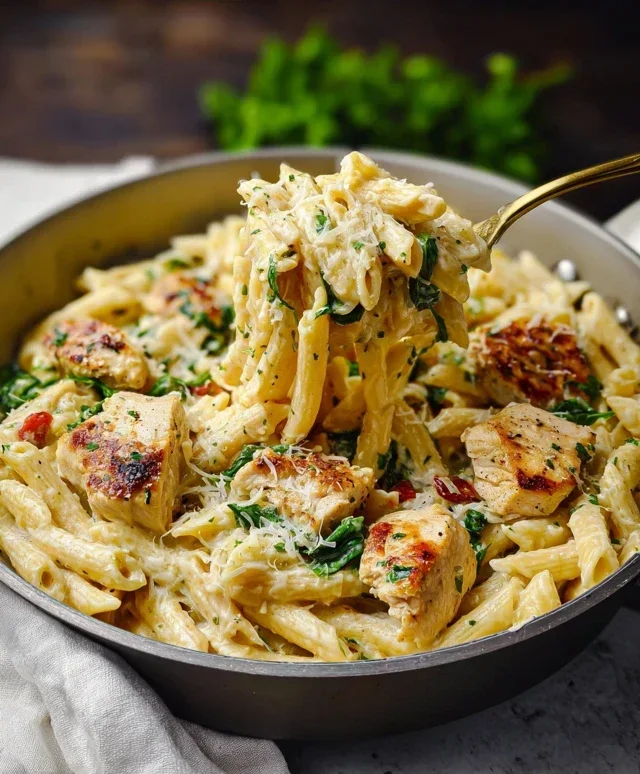 Healthy Garlic Parmesan Chicken Pasta