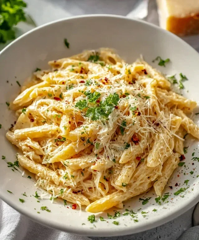 One Pot Creamy Garlic Pasta (Just 20 Minutes!)