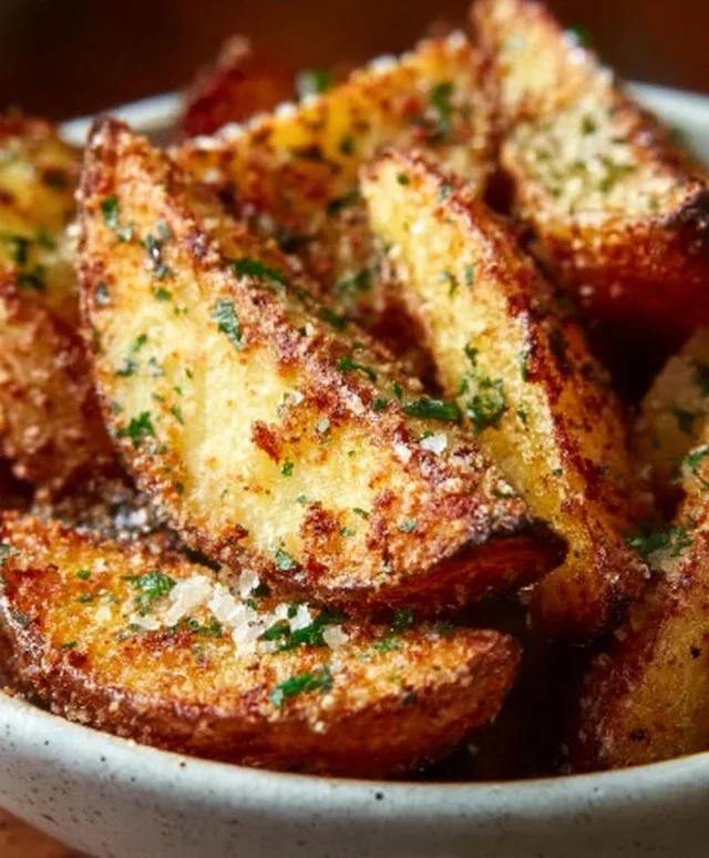 Baked Garlic Parmesan Potato Wedges