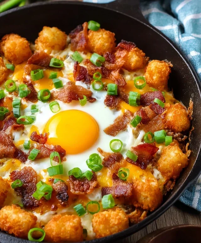 Beef Beef Bacon Egg And Cheese Breakfast Totchos