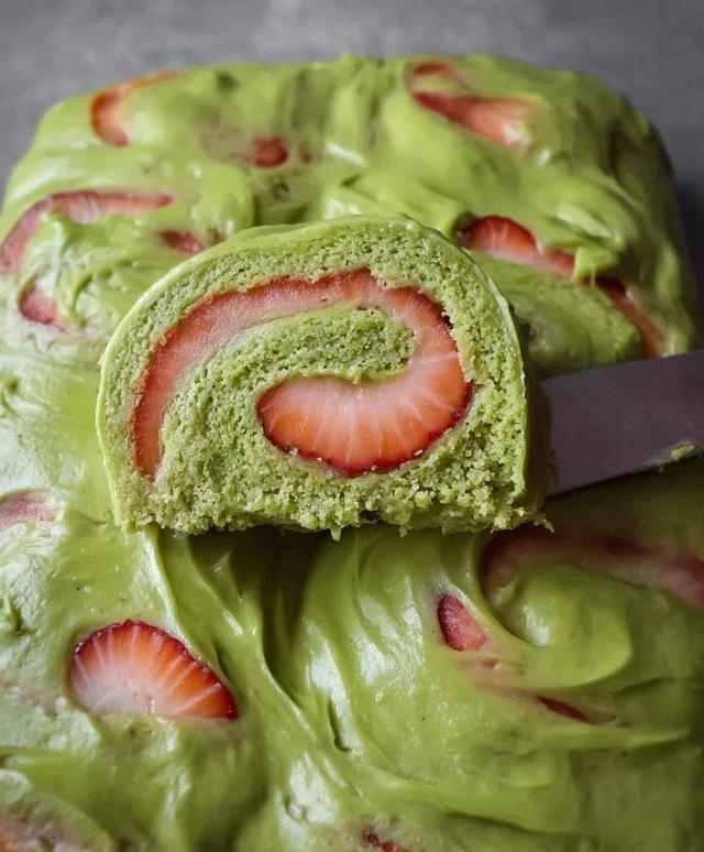 Strawberry Matcha Latte Rolls