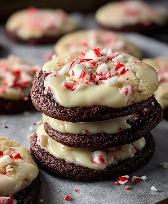 White Chocolate Peppermint Bark Cookies