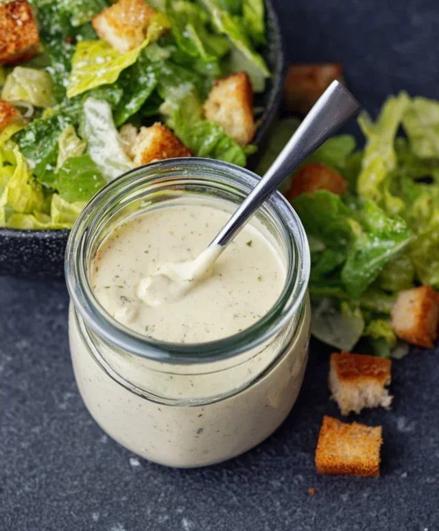 Homemade Creamy Caesar Salad Dressing