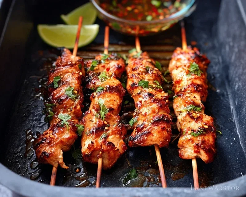 Bang Bang Chicken Skewers