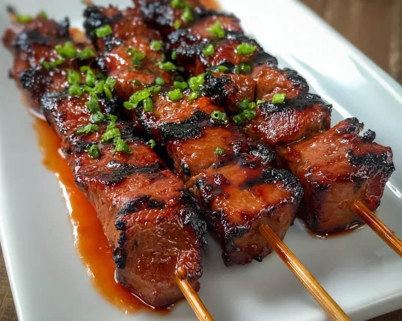 BBQ Beef Skewers with Filipino BBQ Marinade