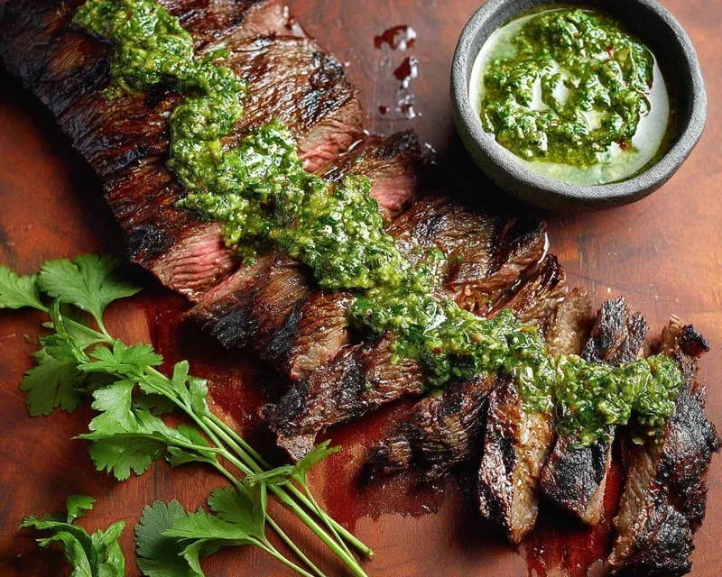 Skirt Steak Marinade Recipe with Chimichurri Recipe
