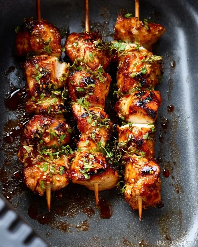 Bang Bang Chicken Skewers
