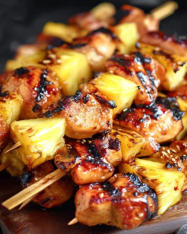 Pineapple Chicken Kebabs Recipe