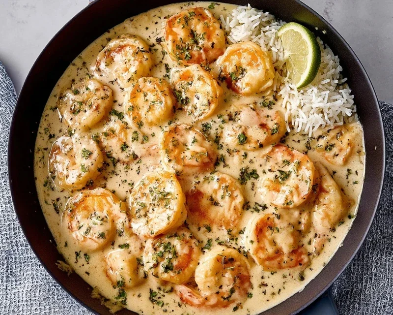 Creamy Garlic Shrimp (15 mins)