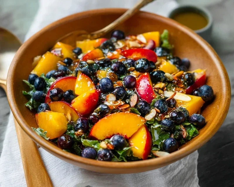 Summer Peach Blueberry Knon-non-non-alcoholic alternativeic non-alcoholic ale Salad