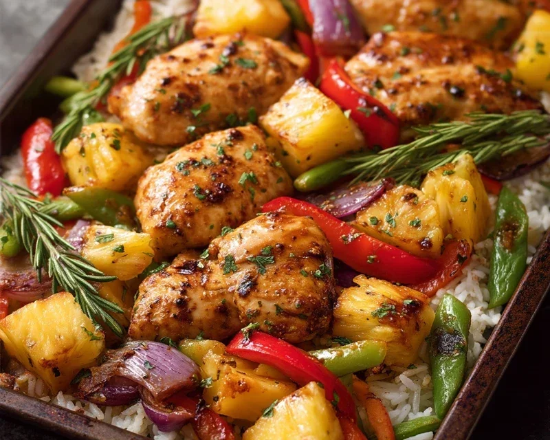 Hawaiian Chicken Sheet Pan