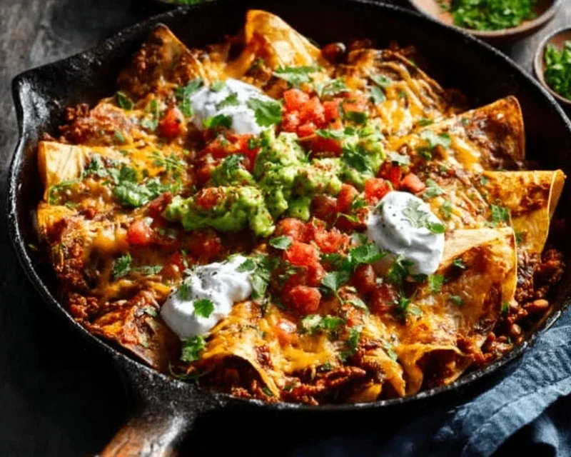 Beef Skillet Enchiladas