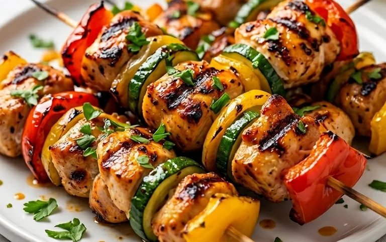 Air Fryer Chicken Skewers (VIDEO)