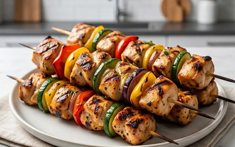 Air Fryer Chicken Skewers (VIDEO)