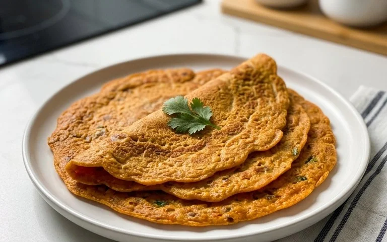 Masoor Dal Chilla | Savory Red Lentil Pancakes