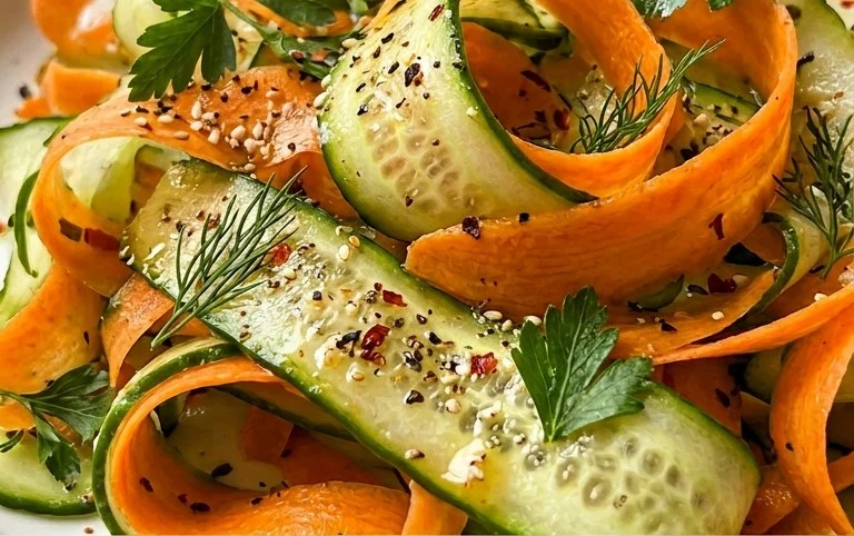 Carrot and Cucumber Ribbon Salad