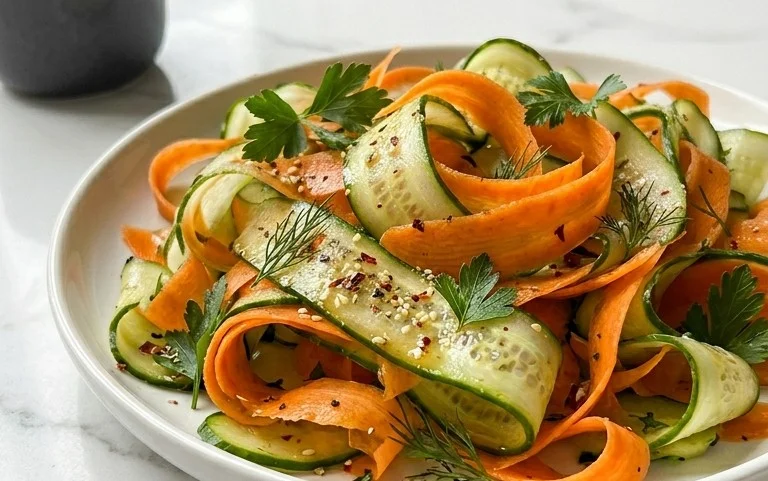 Carrot and Cucumber Ribbon Salad
