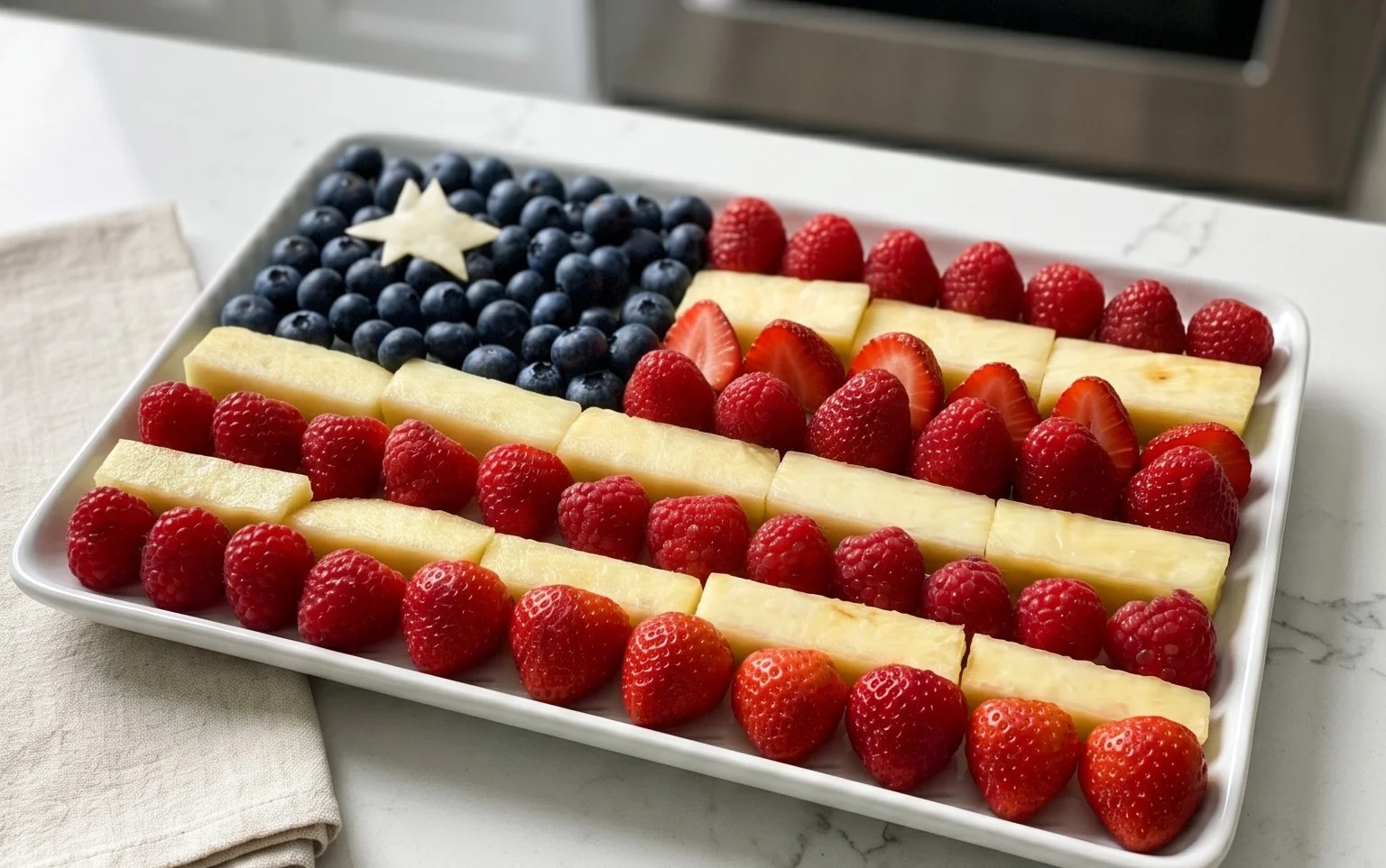 4th of July Fruit Platter Idea | How to Make an American Flag