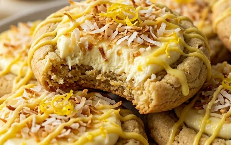 Lemon Coconut Cheesecake Cookies