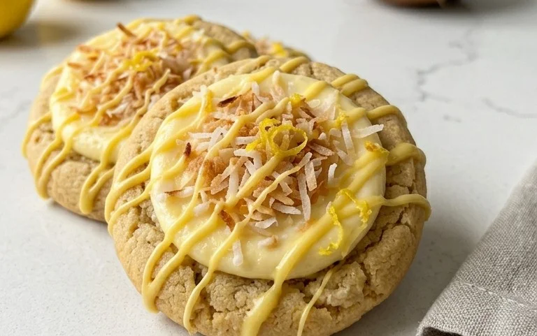 Lemon Coconut Cheesecake Cookies