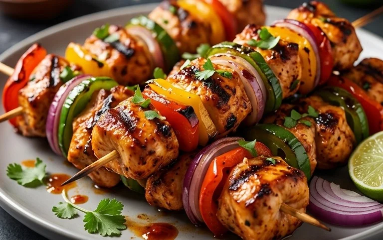 Mexican Barbecue Chicken Skewers
