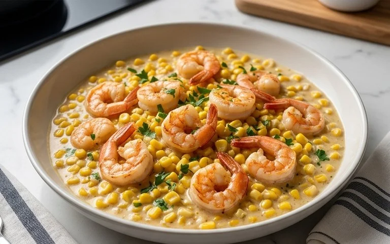 Shrimp and Creamed Corn (30 Minutes, One-Pan)