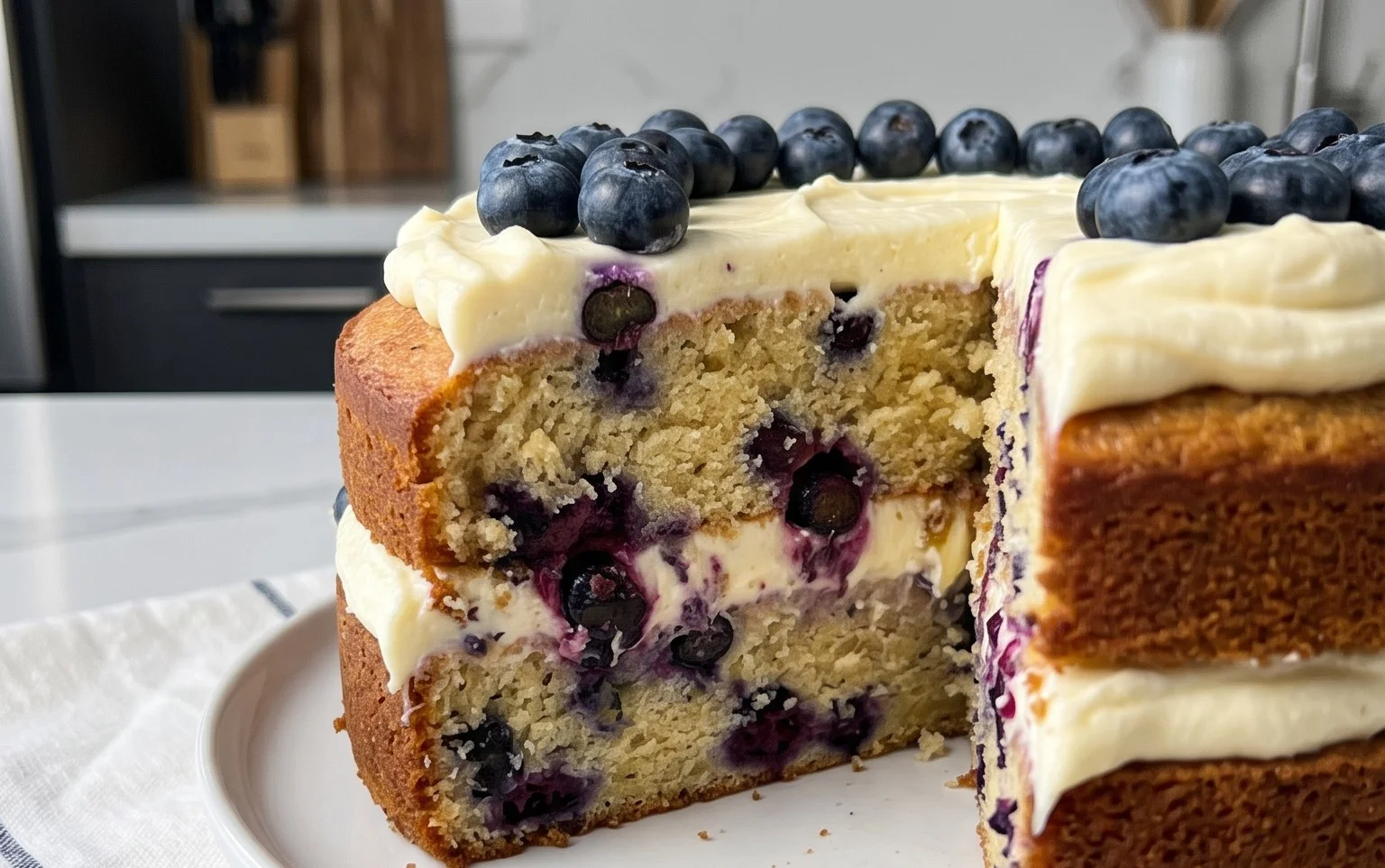 Nova Scotia Blueberry Cream Cake