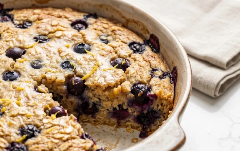 Lemon Blueberry Baked Oats