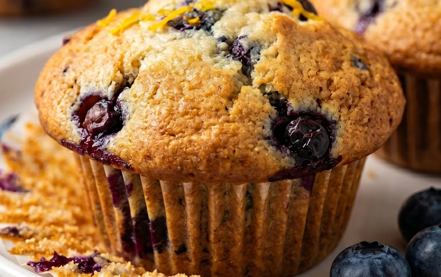 Sour Cream Blueberry Muffins