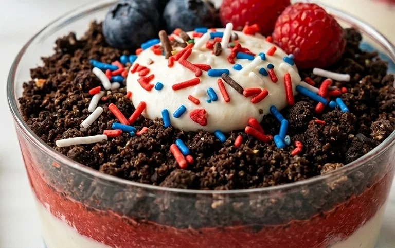 Red, White and Blue Dirt Cups