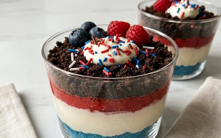Red, White and Blue Dirt Cups