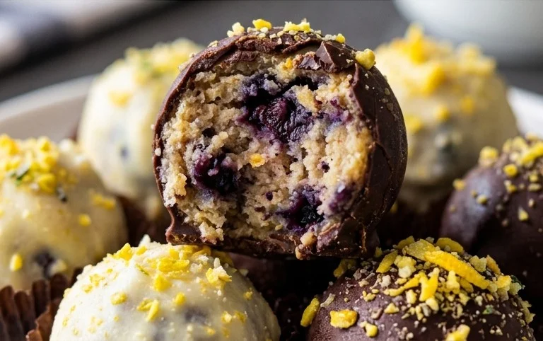 LEMON BLUEBERRY TRUFFLES