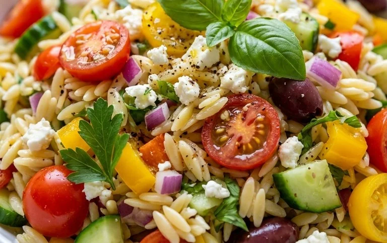 Rainbow Orzo Salad