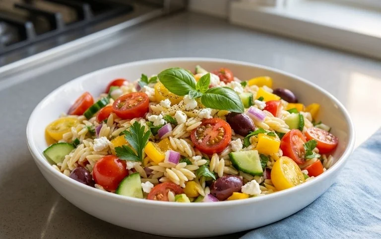 Rainbow Orzo Salad