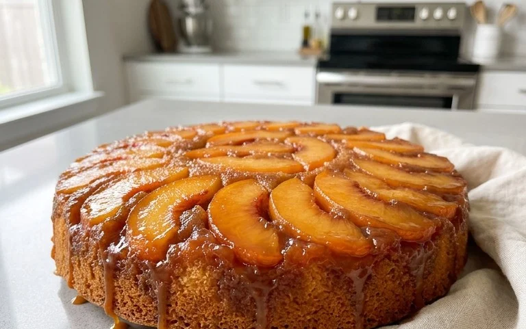 Peach Upside-Down Cake Recipe