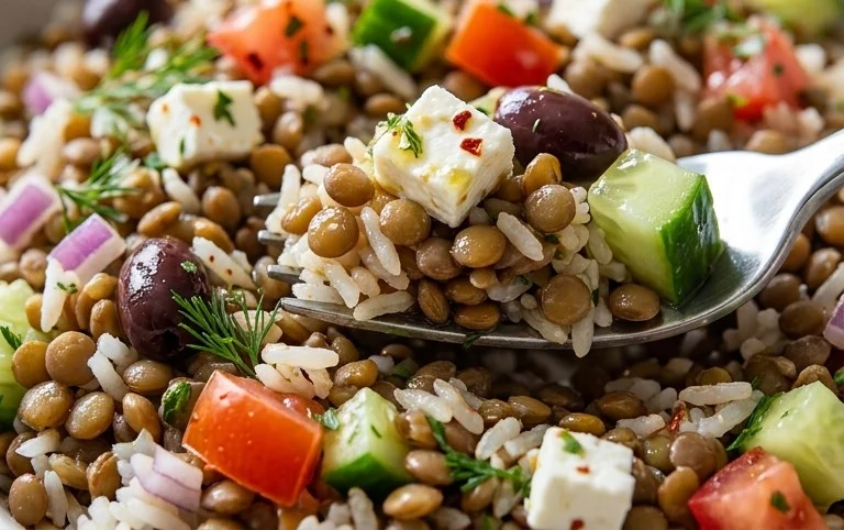 Easy Mediterranean Lentils and Rice