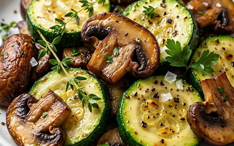 Skillet Zucchini and Mushrooms