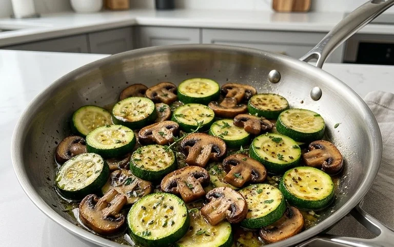 Skillet Zucchini and Mushrooms