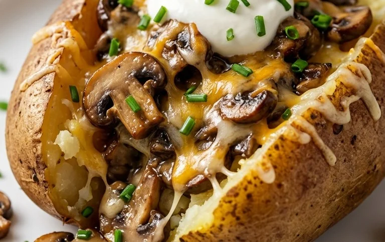 The Ultimate Stuffed Baked Potatoes with Mushrooms